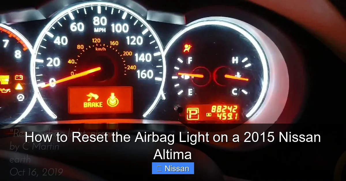 How to Reset the Airbag Light on a 2015 Nissan Altima