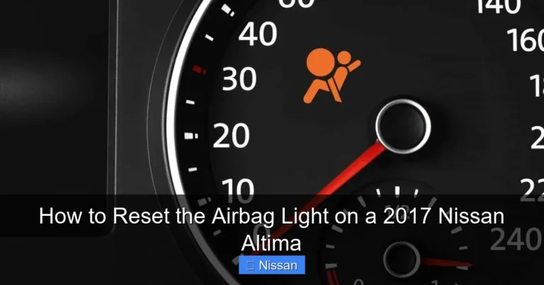 How to Reset the Airbag Light on a 2017 Nissan Altima