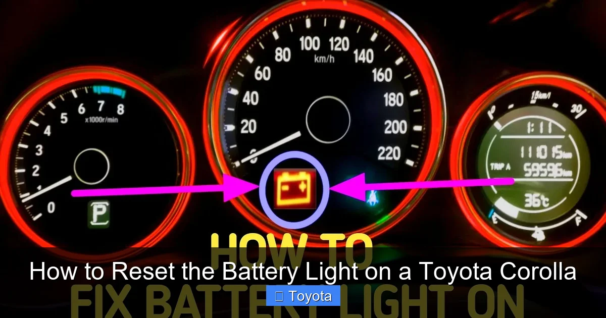 How to Reset the Battery Light on a Toyota Corolla