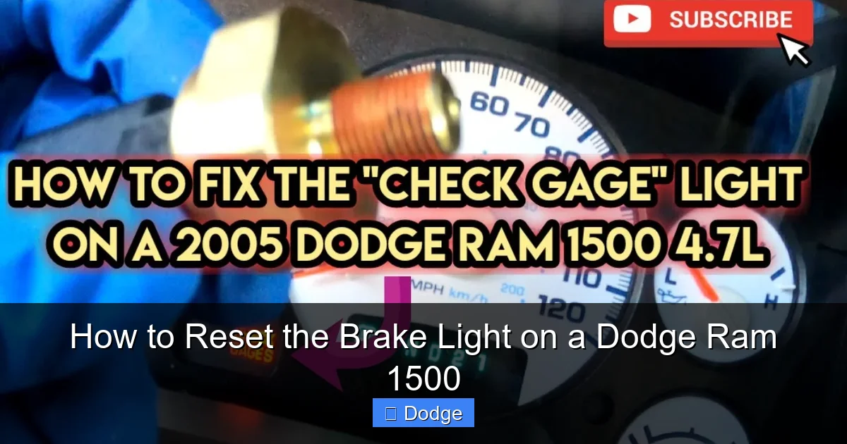 How to Reset the Brake Light on a Dodge Ram 1500