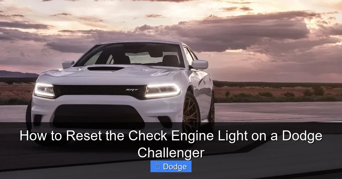 How to Reset the Check Engine Light on a Dodge Challenger
