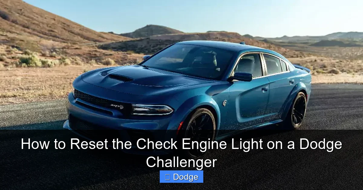 How to Reset the Check Engine Light on a Dodge Challenger