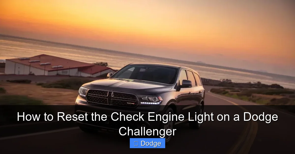 How to Reset the Check Engine Light on a Dodge Challenger