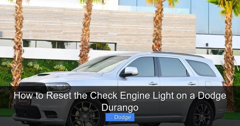 How to Reset the Check Engine Light on a Dodge Durango