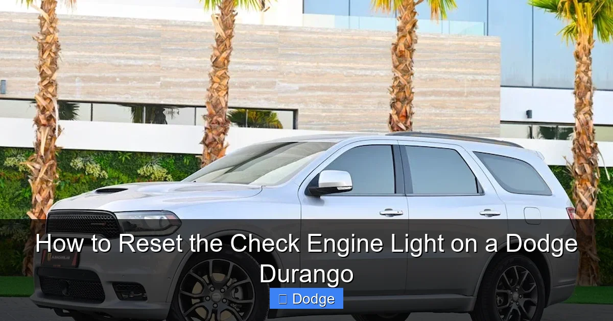 How to Reset the Check Engine Light on a Dodge Durango