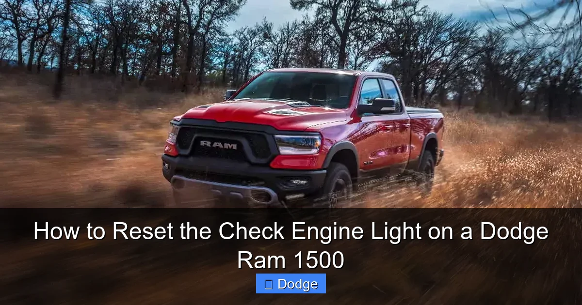 How to Reset the Check Engine Light on a Dodge Ram 1500