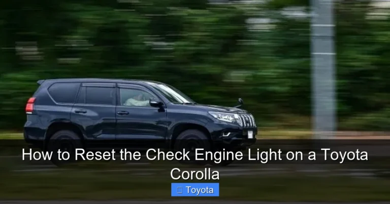 How to Reset the Check Engine Light on a Toyota Corolla