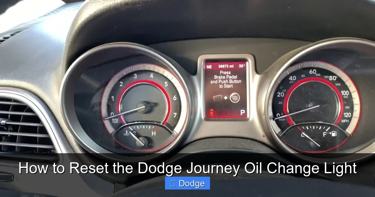 How to Reset the Dodge Journey Oil Change Light