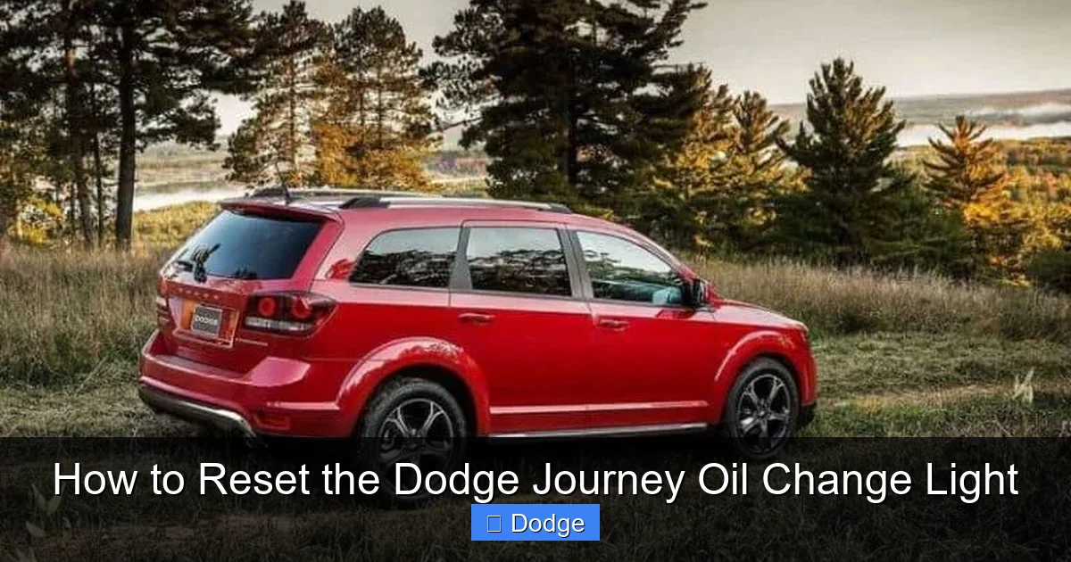 How to Reset the Dodge Journey Oil Change Light