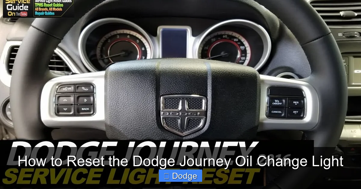 How to Reset the Dodge Journey Oil Change Light
