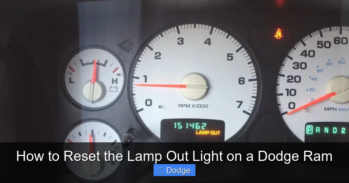 How to Reset the Lamp Out Light on a Dodge Ram