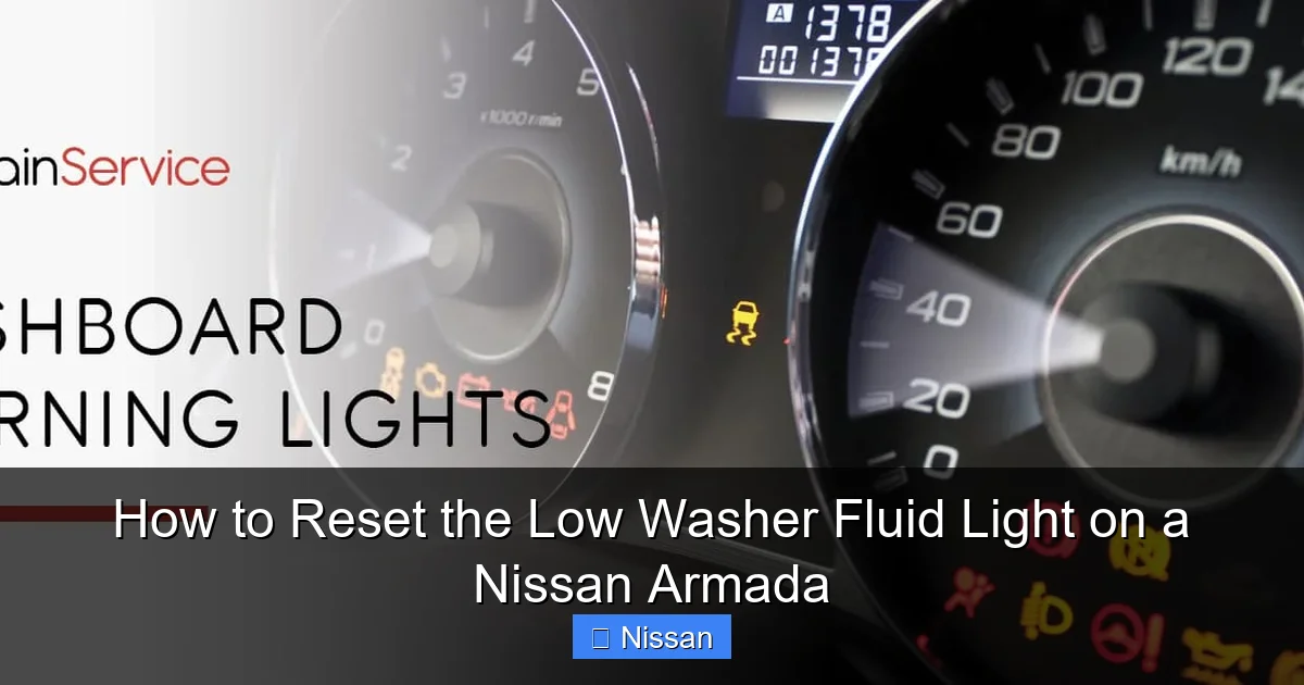 How to Reset the Low Washer Fluid Light on a Nissan Armada