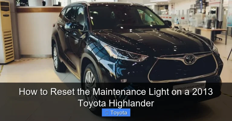 How to Reset the Maintenance Light on a 2013 Toyota Highlander