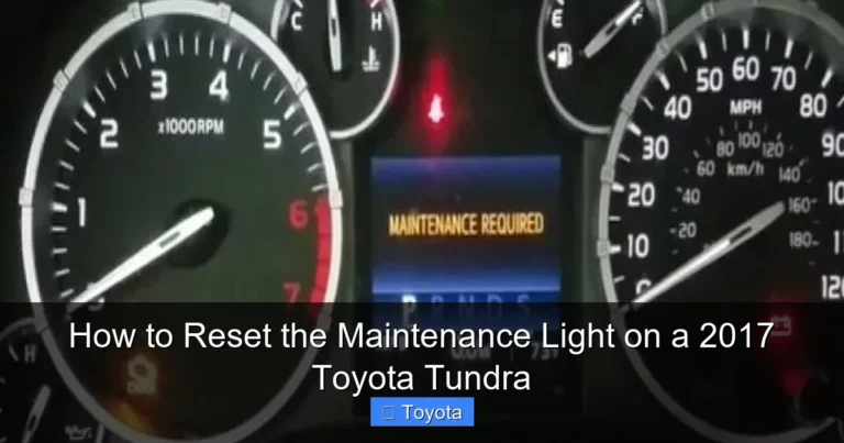How to Reset the Maintenance Light on a 2017 Toyota Tundra