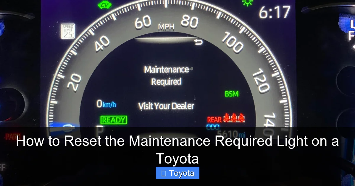 How to Reset the Maintenance Required Light on a Toyota