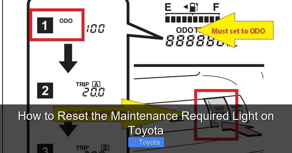 How to Reset the Maintenance Required Light on Toyota