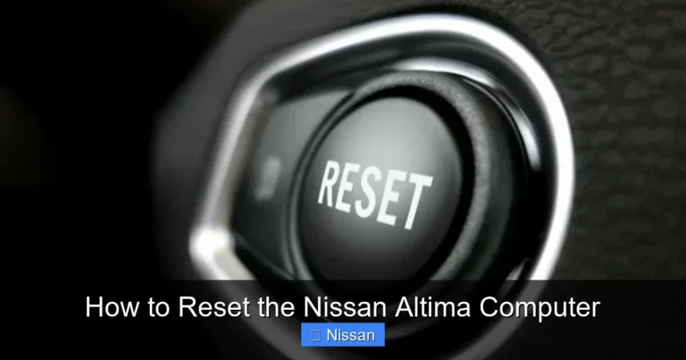 How to Reset the Nissan Altima Computer