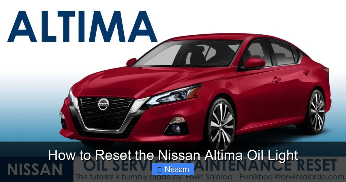 How to Reset the Nissan Altima Oil Light