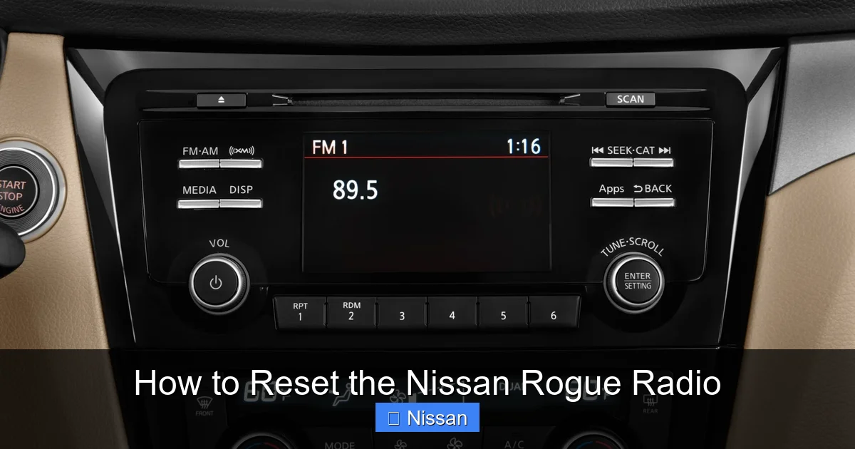 How to Reset the Nissan Rogue Radio