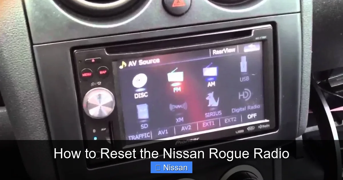 How to Reset the Nissan Rogue Radio