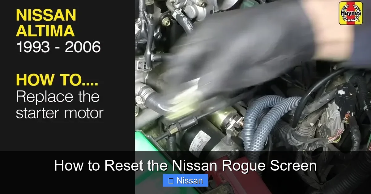 How to Reset the Nissan Rogue Screen