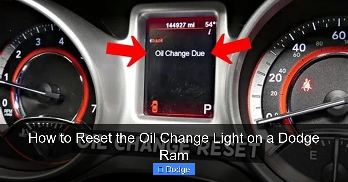 How to Reset the Oil Change Light on a Dodge Ram
