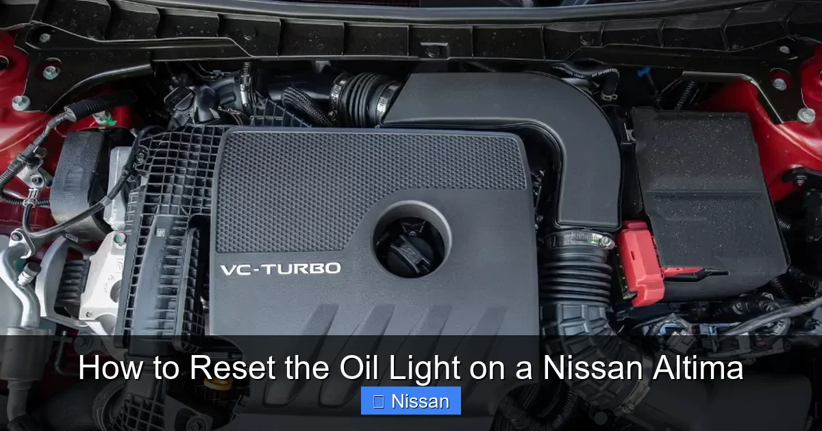 How to Reset the Oil Light on a Nissan Altima