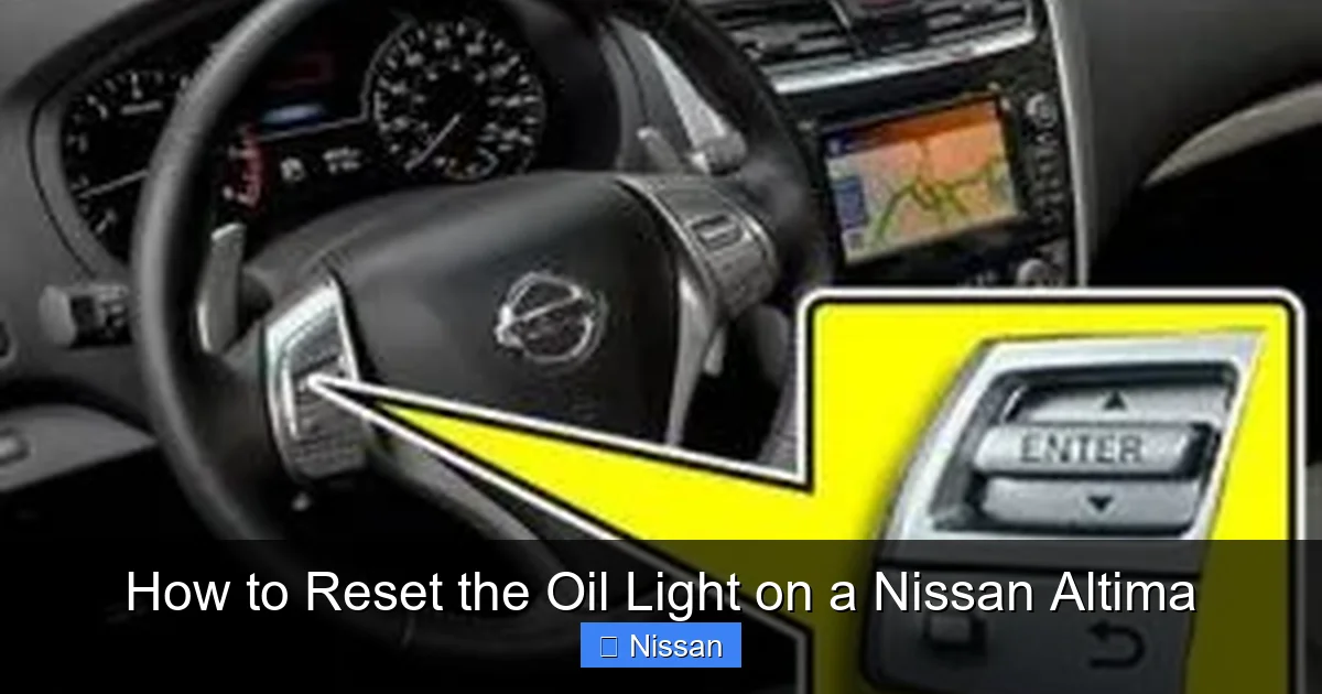 How to Reset the Oil Light on a Nissan Altima