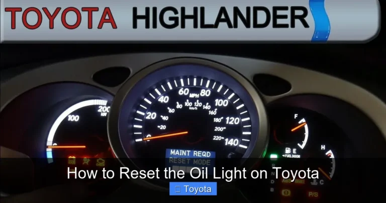 How to Reset the Oil Light on Toyota