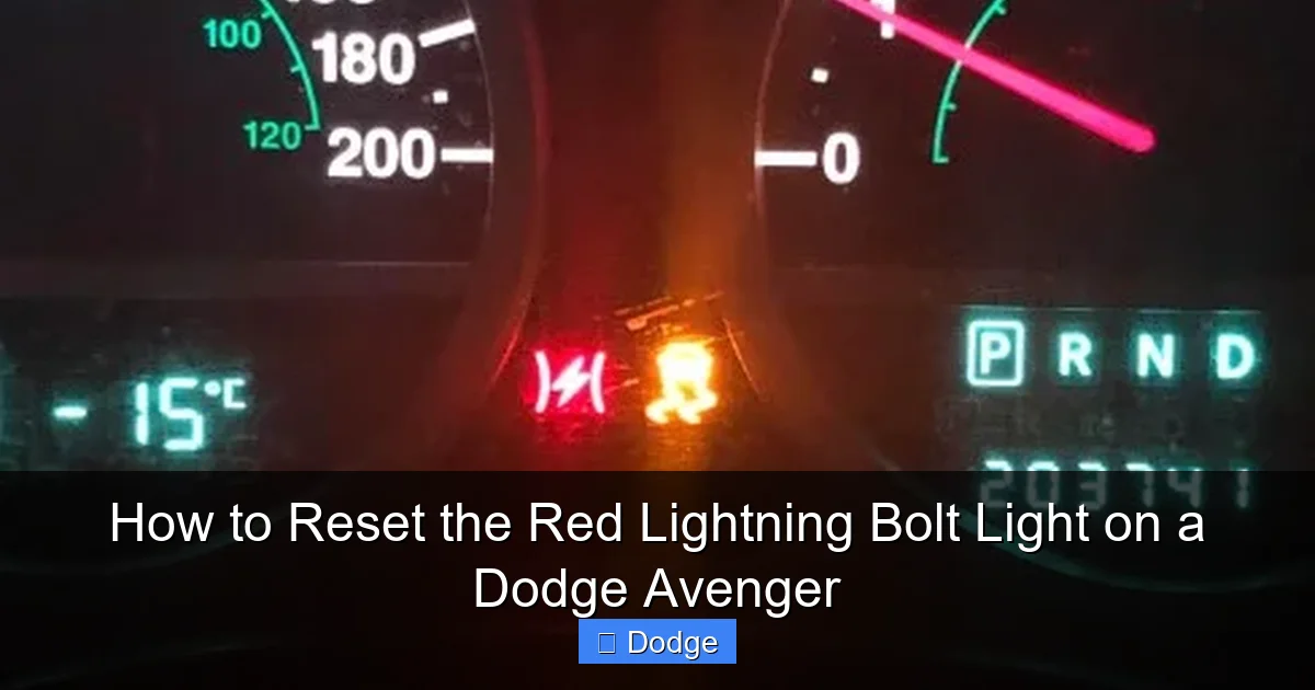 How to Reset the Red Lightning Bolt Light on a Dodge Avenger