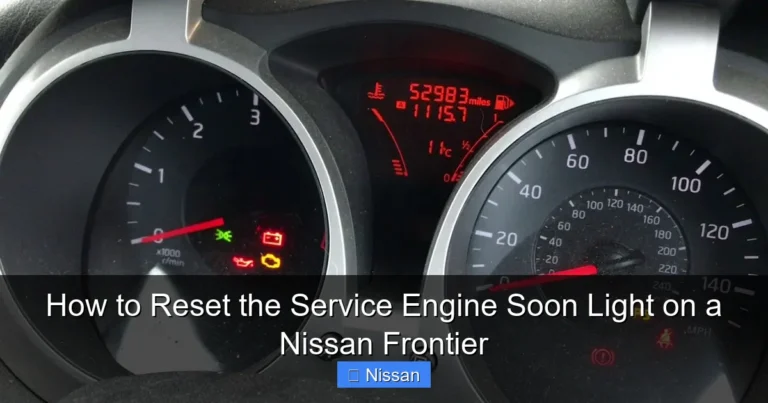 How to Reset the Service Engine Soon Light on a Nissan Frontier