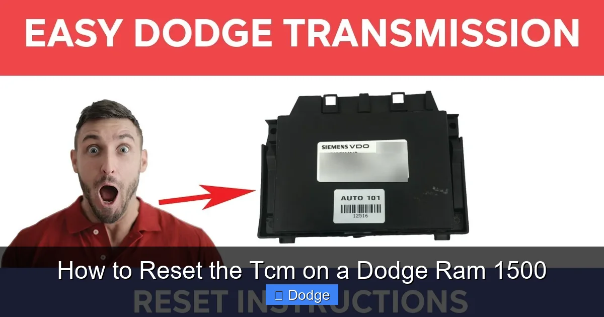 How to Reset the Tcm on a Dodge Ram 1500