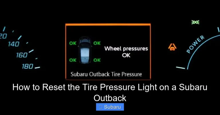 How to Reset the Tire Pressure Light on a Subaru Outback