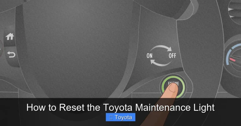 How to Reset the Toyota Maintenance Light