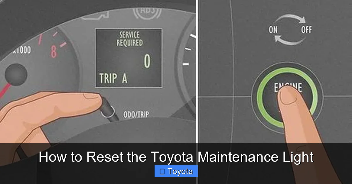 How to Reset the Toyota Maintenance Light