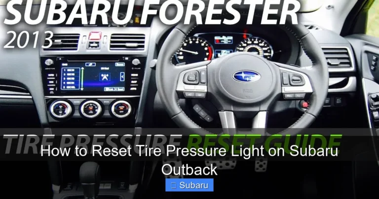 How to Reset Tire Pressure Light on Subaru Outback