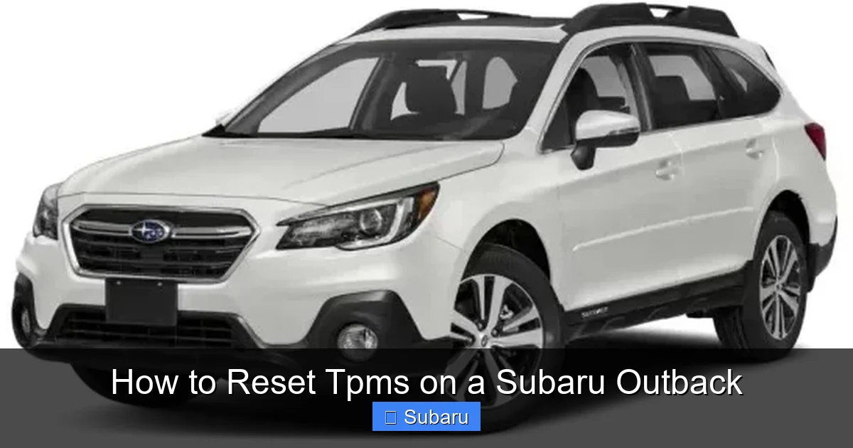 How to Reset Tpms on a Subaru Outback