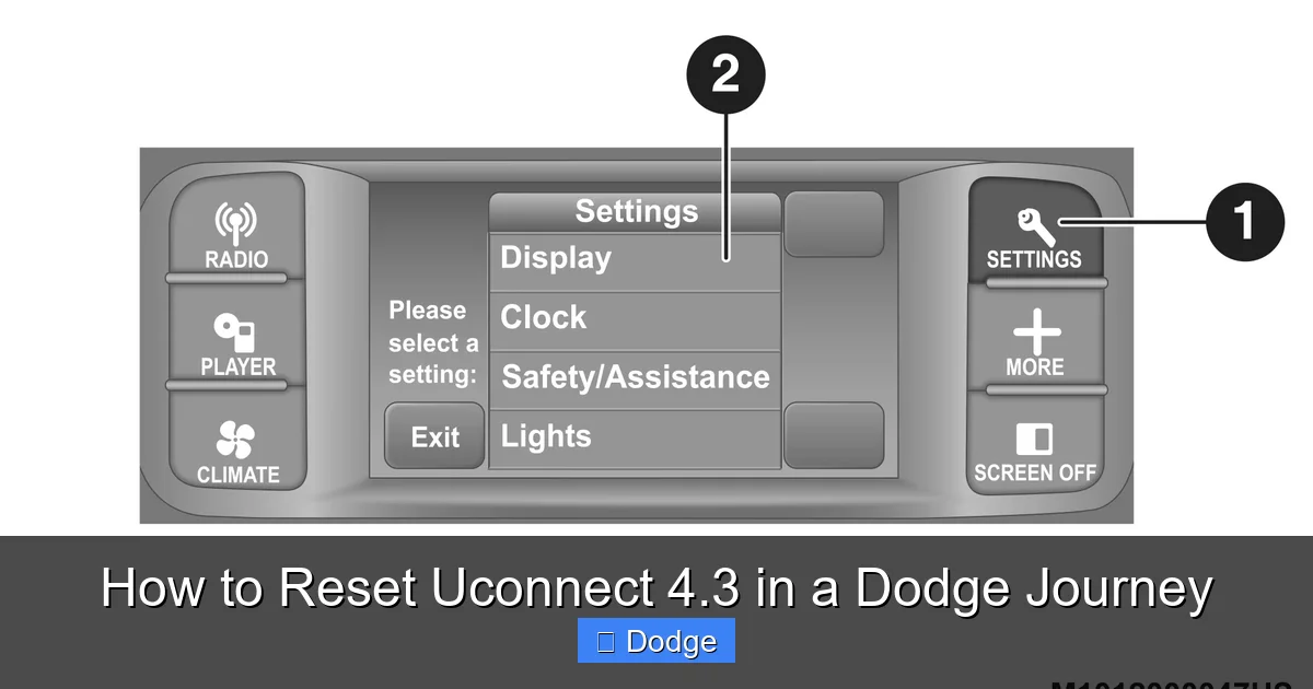 How to Reset Uconnect 4.3 in a Dodge Journey