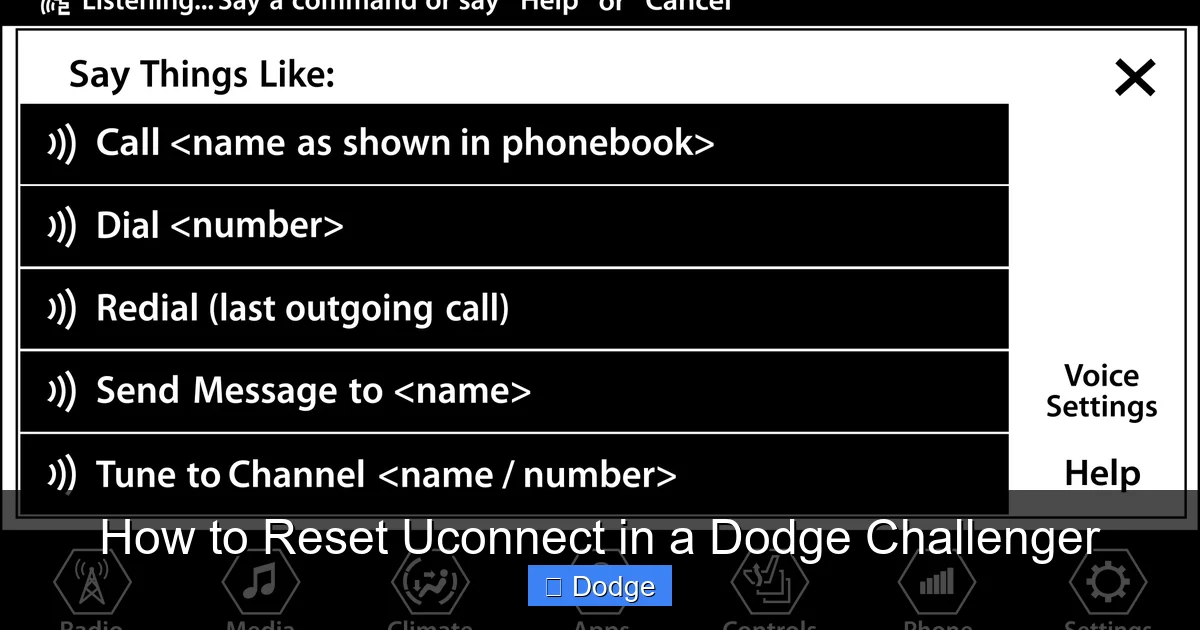 How to Reset Uconnect in a Dodge Challenger
