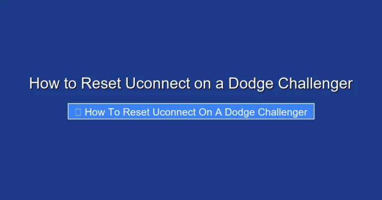 How to Reset Uconnect on a Dodge Challenger