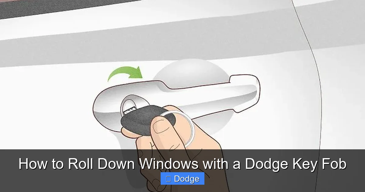 How to Roll Down Windows with a Dodge Key Fob