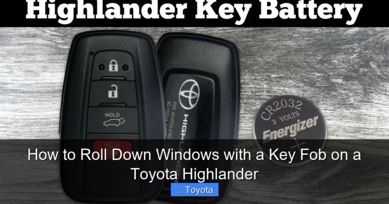How to Roll Down Windows with a Key Fob on a Toyota Highlander