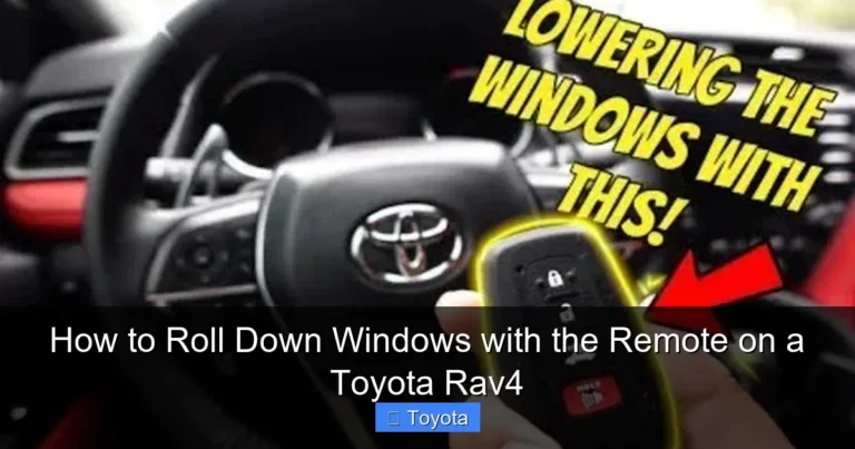 How to Roll Down Windows with the Remote on a Toyota Rav4