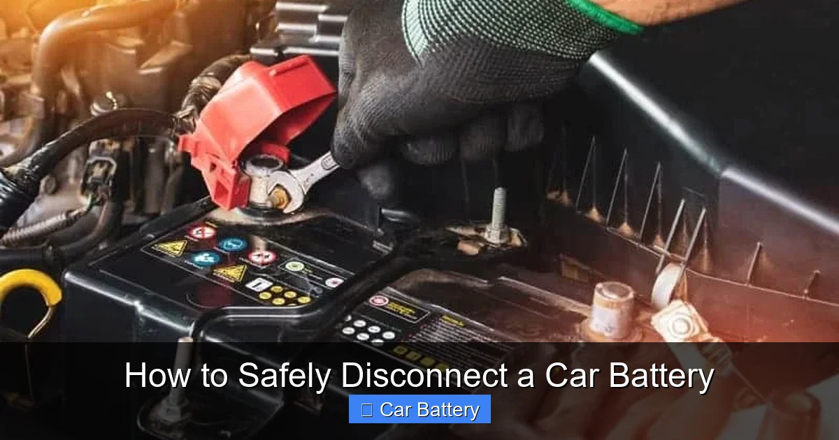 How to Safely Disconnect a Car Battery