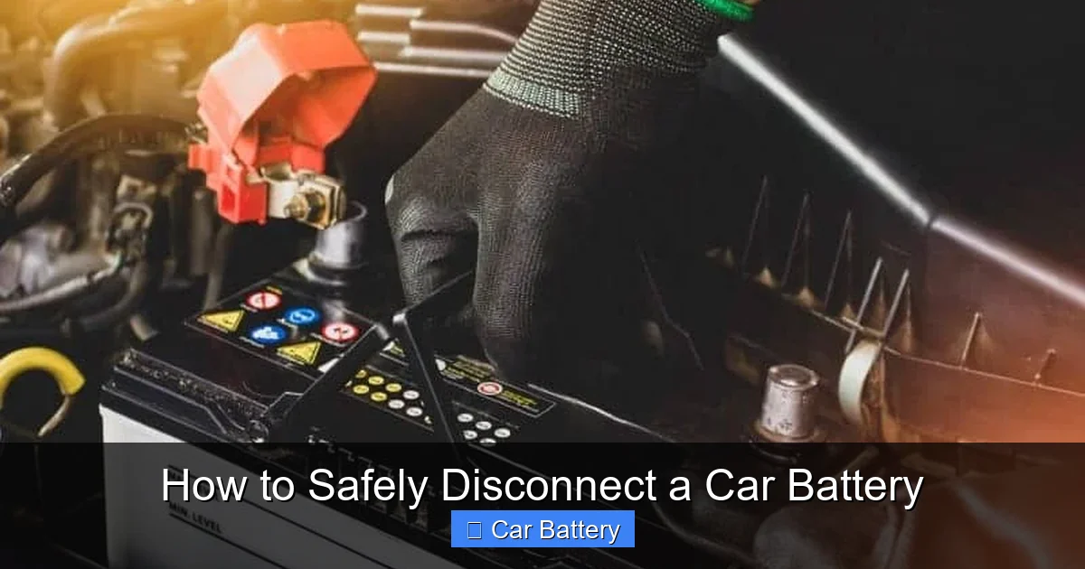 How to Safely Disconnect a Car Battery