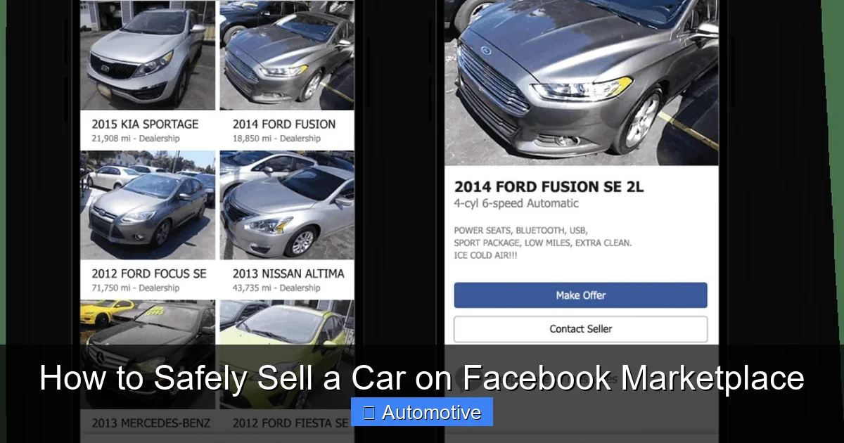 How to Safely Sell a Car on Facebook Marketplace