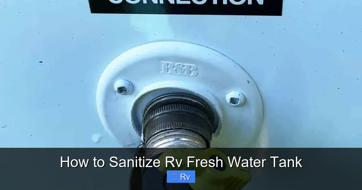 How to Sanitize Rv Fresh Water Tank