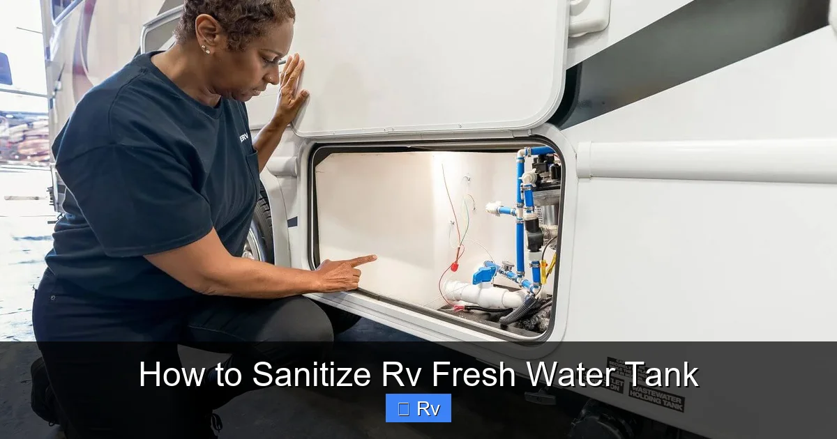 How to Sanitize Rv Fresh Water Tank