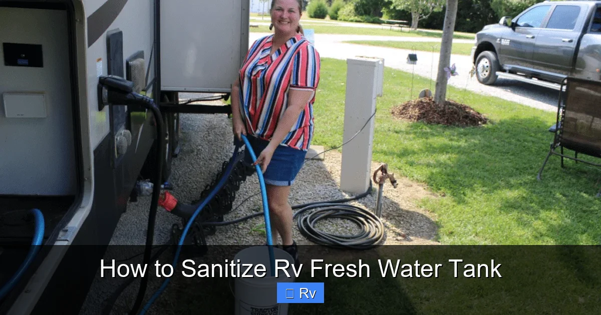 How to Sanitize Rv Fresh Water Tank