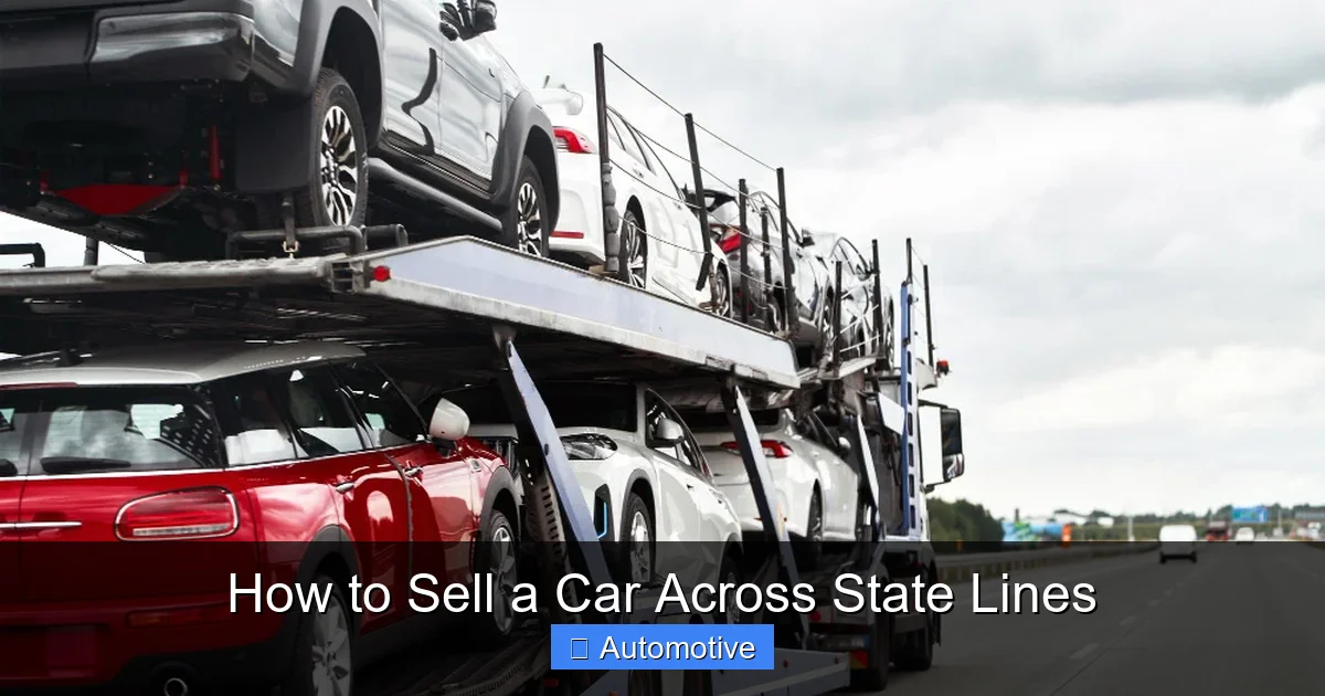How to Sell a Car Across State Lines